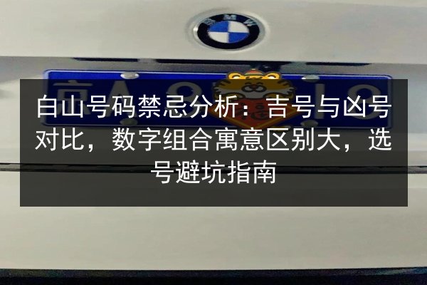 白山号码禁忌分析：吉号与凶号对比，数字组合寓意区别大，选号避坑指南