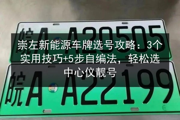 崇左新能源车牌选号攻略:3个实用技巧+5步自编法,轻松选中心仪靓号 第3张 崇左新能源车牌选号攻略:3个实用技巧+5步自编法,轻松选中心仪靓号 第3张