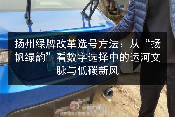 扬州绿牌改革选号方法：从“扬帆绿韵”看数字选择中的运河文脉与低碳新风 第2张