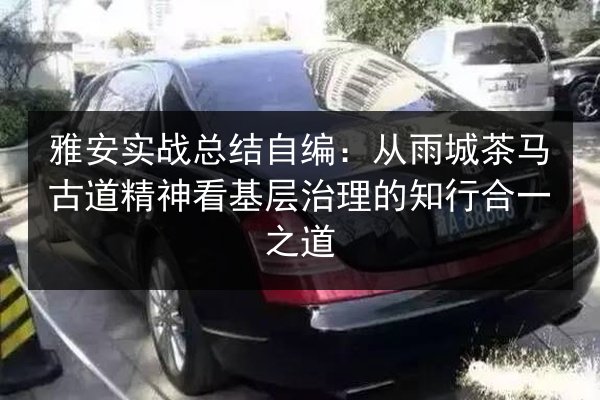 雅安实战总结自编：从雨城茶马古道精神看基层治理的知行合一之道