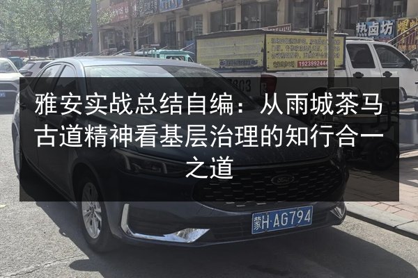 雅安实战总结自编：从雨城茶马古道精神看基层治理的知行合一之道 第2张