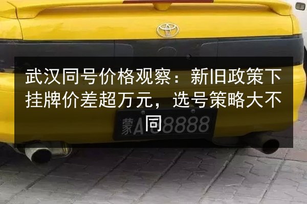 武汉同号价格观察：新旧政策下挂牌价差超万元，选号策略大不同
