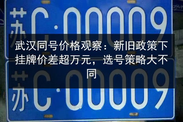 武汉同号价格观察：新旧政策下挂牌价差超万元，选号策略大不同 第3张