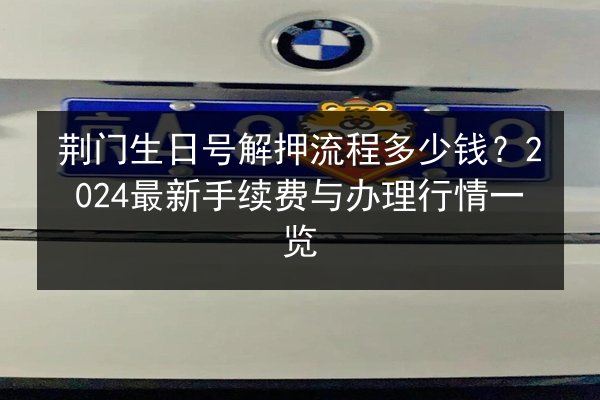 荆门生日号解押流程多少钱？2024最新手续费与办理行情一览 第2张