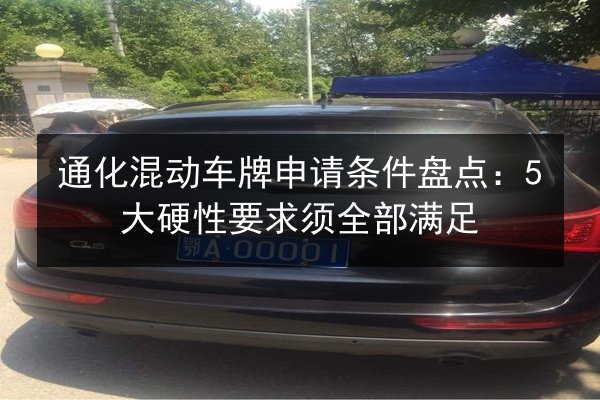通化混动车牌申请条件盘点：5大硬性要求须全部满足 第3张