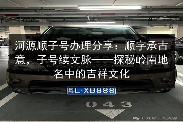 河源顺子号办理分享：顺字承古意，子号续文脉——探秘岭南地名中的吉祥文化 第3张
