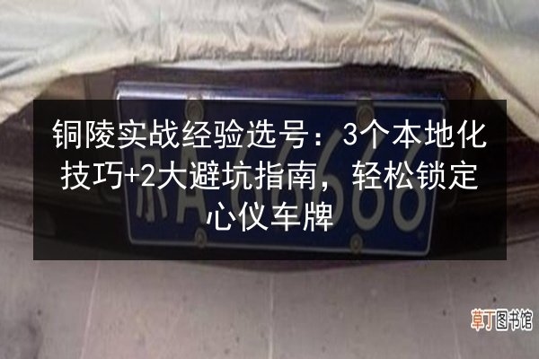 铜陵实战经验选号：3个本地化技巧+2大避坑指南，轻松锁定心仪车牌