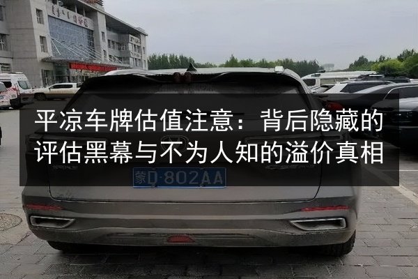 平凉车牌估值注意：背后隐藏的评估黑幕与不为人知的溢价真相