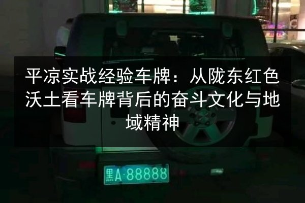平凉实战经验车牌：从陇东红色沃土看车牌背后的奋斗文化与地域精神