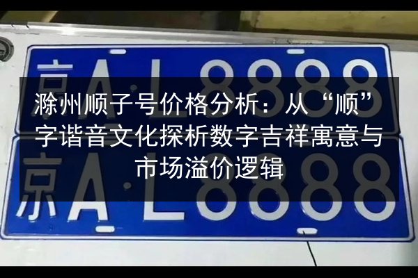 滁州顺子号价格分析：从“顺”字谐音文化探析数字吉祥寓意与市场溢价逻辑 第3张