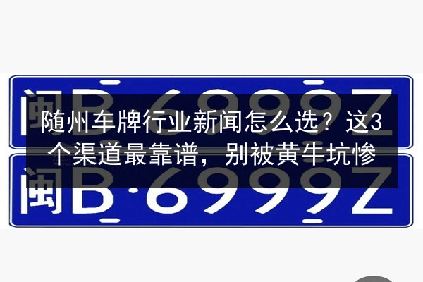 随州车牌行业新闻怎么选?这3个渠道最靠谱,别被黄牛坑惨 第2张 随州车牌行业新闻怎么选?这3个渠道最靠谱,别被黄牛坑惨 第2张