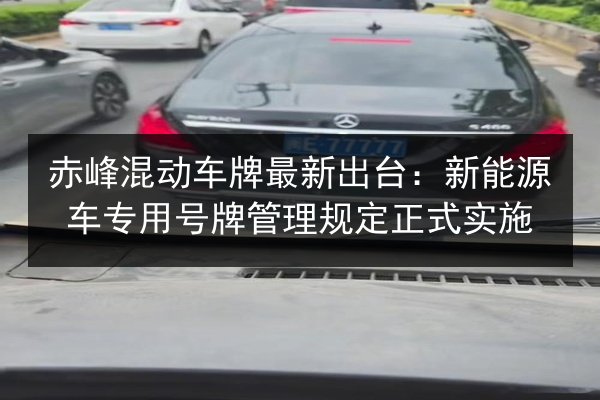 赤峰混动车牌最新出台:新能源车专用号牌管理规定正式实施 第3张 赤峰混动车牌最新出台:新能源车专用号牌管理规定正式实施 第3张