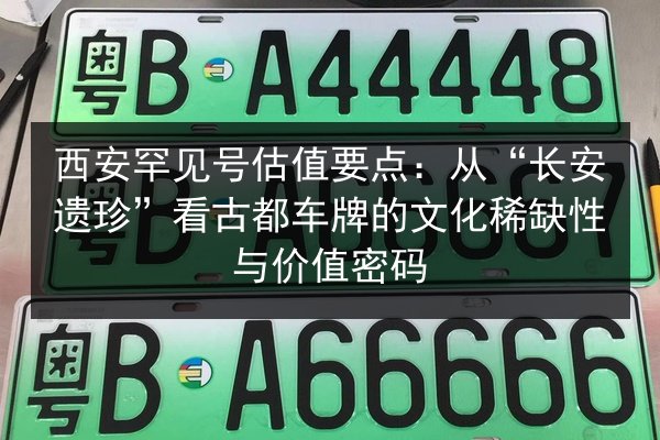 西安罕见号估值要点：从“长安遗珍”看古都车牌的文化稀缺性与价值密码 第2张
