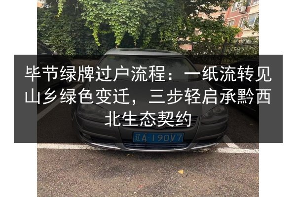毕节绿牌过户流程:一纸流转见山乡绿色变迁,三步轻启承黔西北生态契约 第2张 毕节绿牌过户流程:一纸流转见山乡绿色变迁,三步轻启承黔西北生态契约 第2张