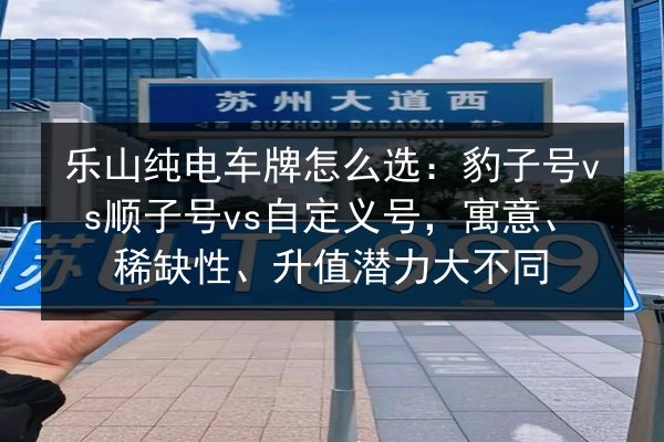 乐山纯电车牌怎么选：豹子号vs顺子号vs自定义号，寓意、稀缺性、升值潜力大不同 第2张