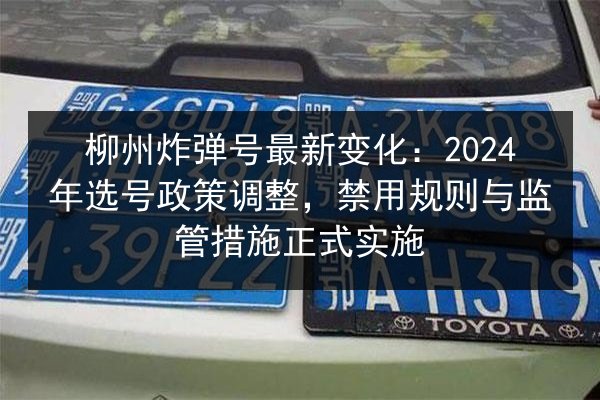 柳州炸弹号最新变化:2024年选号政策调整,禁用规则与监管措施正式实施 第3张 柳州炸弹号最新变化:2024年选号政策调整,禁用规则与监管措施正式实施 第3张