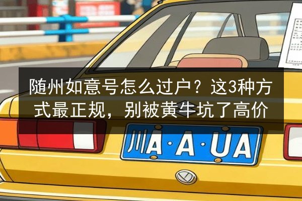 随州如意号怎么过户？这3种方式最正规，别被黄牛坑了高价 第3张