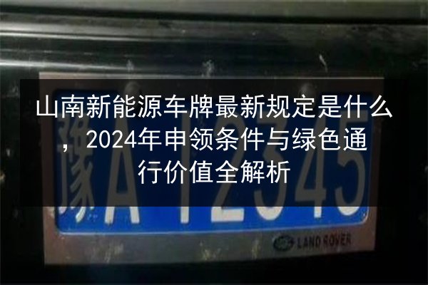 山南新能源车牌最新规定是什么，2024年申领条件与绿色通行价值全解析 第2张