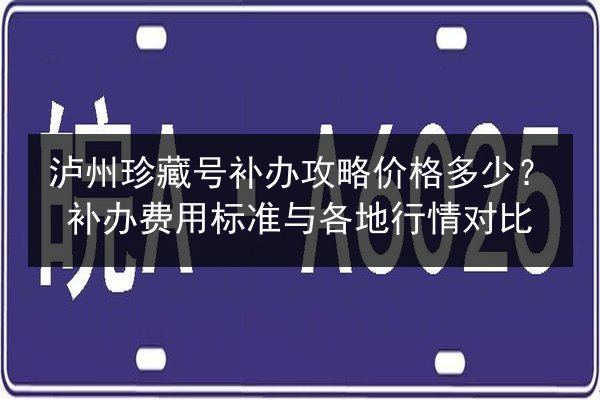 泸州珍藏号补办攻略价格多少?补办费用标准与各地行情对比 第2张 泸州珍藏号补办攻略价格多少?补办费用标准与各地行情对比 第2张