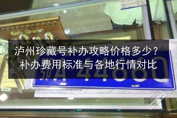 泸州珍藏号补办攻略价格多少?补办费用标准与各地行情对比 第3张 泸州珍藏号补办攻略价格多少?补办费用标准与各地行情对比 第3张