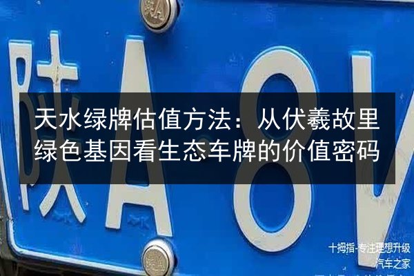 天水绿牌估值方法：从伏羲故里绿色基因看生态车牌的价值密码