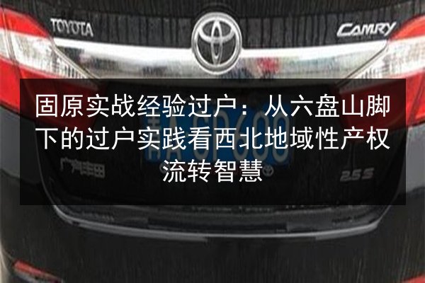 固原实战经验过户：从六盘山脚下的过户实践看西北地域性产权流转智慧 第3张