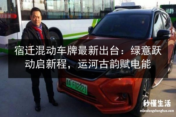 宿迁混动车牌最新出台：绿意跃动启新程，运河古韵赋电能