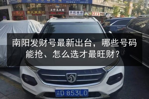 南阳发财号最新出台,哪些号码能抢、怎么选才最旺财? 第2张 南阳发财号最新出台,哪些号码能抢、怎么选才最旺财? 第2张