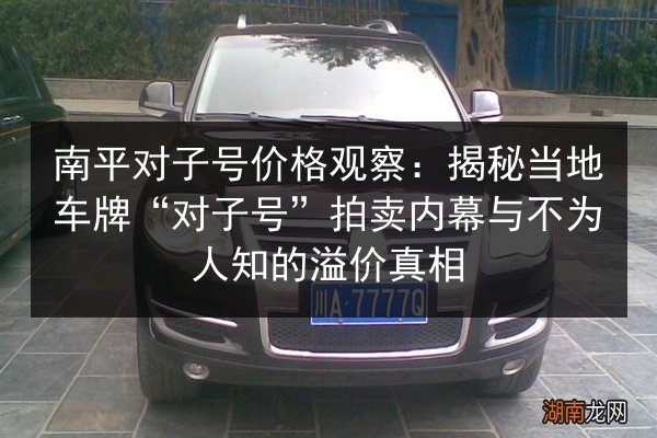 南平对子号价格观察:揭秘当地车牌“对子号”拍卖内幕与不为人知的溢价真相 第2张 南平对子号价格观察:揭秘当地车牌“对子号”拍卖内幕与不为人知的溢价真相 第2张