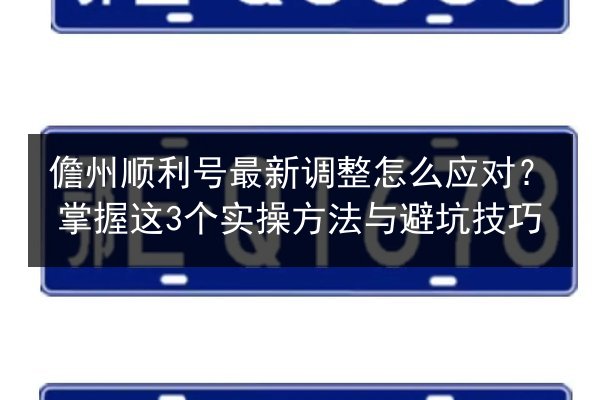 儋州顺利号最新调整怎么应对?掌握这3个实操方法与避坑技巧 第3张 儋州顺利号最新调整怎么应对?掌握这3个实操方法与避坑技巧 第3张