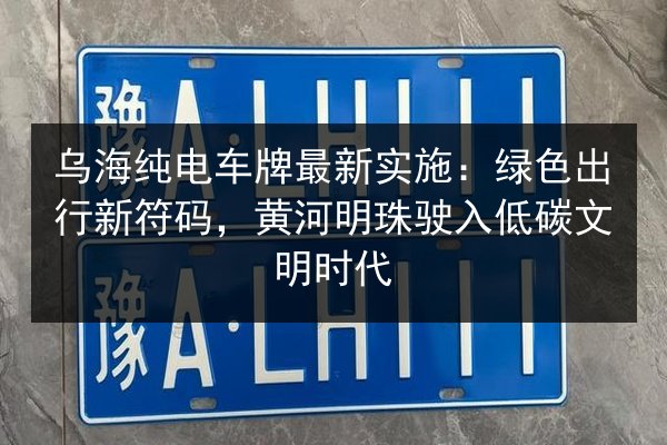 乌海纯电车牌最新实施：绿色出行新符码，黄河明珠驶入低碳文明时代 第3张