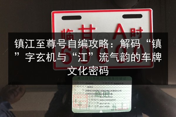 镇江至尊号自编攻略：解码“镇”字玄机与“江”流气韵的车牌文化密码