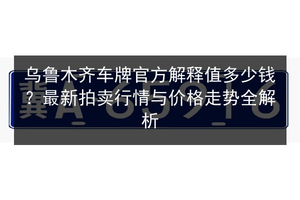 乌鲁木齐车牌官方解释值多少钱？最新拍卖行情与价格走势全解析 第2张