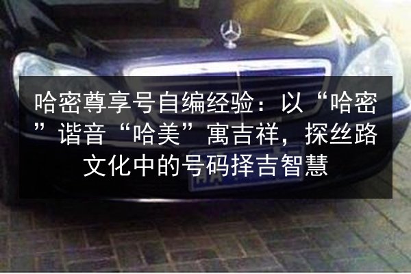 哈密尊享号自编经验：以“哈密”谐音“哈美”寓吉祥，探丝路文化中的号码择吉智慧