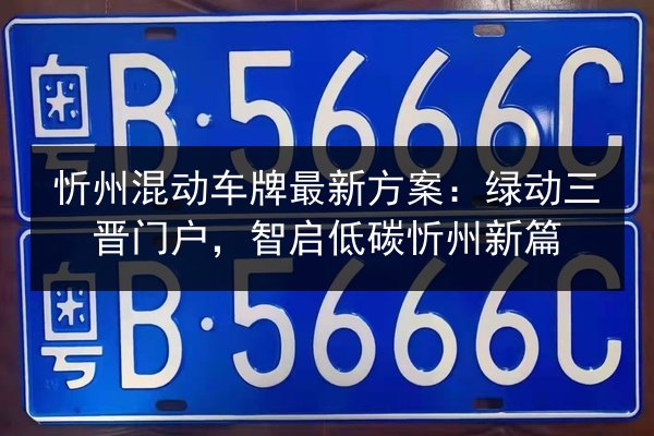 忻州混动车牌最新方案：绿动三晋门户，智启低碳忻州新篇