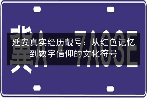 延安真实经历靓号：从红色记忆到数字信仰的文化符号