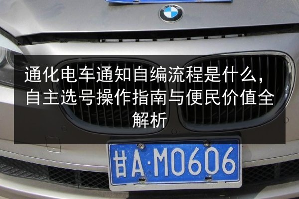 通化电车通知自编流程是什么,自主选号操作指南与便民价值全解析 第2张 通化电车通知自编流程是什么,自主选号操作指南与便民价值全解析 第2张