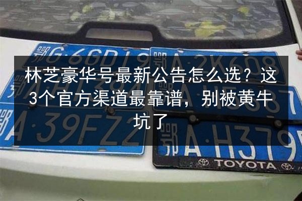 林芝豪华号最新公告怎么选？这3个官方渠道最靠谱，别被黄牛坑了 第2张