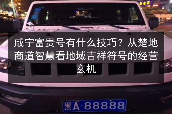 咸宁富贵号有什么技巧？从楚地商道智慧看地域吉祥符号的经营玄机 第2张