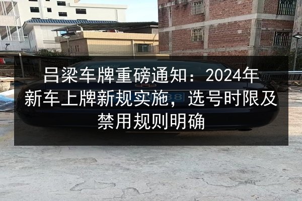 吕梁车牌重磅通知：2024年新车上牌新规实施，选号时限及禁用规则明确 第3张