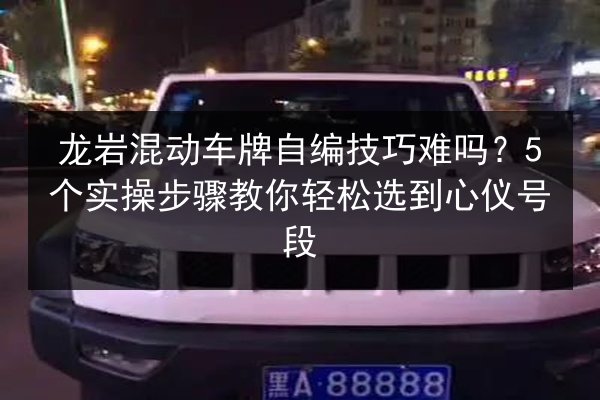 龙岩混动车牌自编技巧难吗?5个实操步骤教你轻松选到心仪号段 第2张 龙岩混动车牌自编技巧难吗?5个实操步骤教你轻松选到心仪号段 第2张