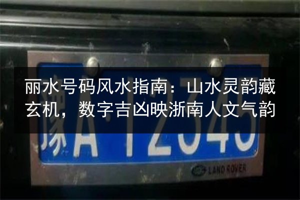 丽水号码风水指南:山水灵韵藏玄机,数字吉凶映浙南人文气韵 第3张 丽水号码风水指南:山水灵韵藏玄机,数字吉凶映浙南人文气韵 第3张