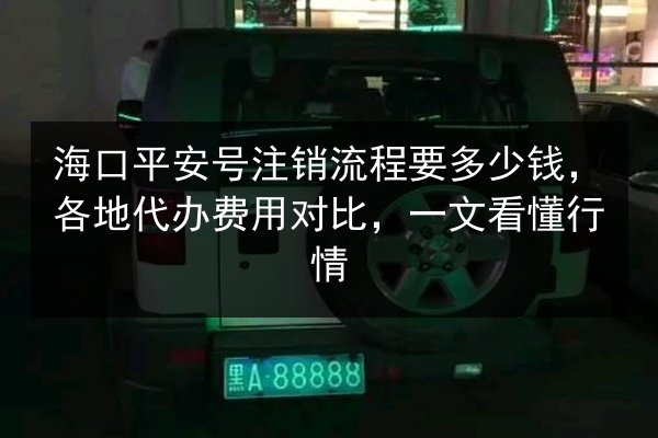 海口平安号注销流程要多少钱，各地代办费用对比，一文看懂行情 第2张