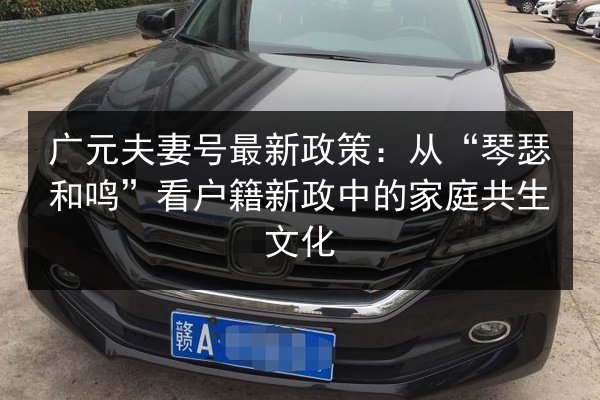 广元夫妻号最新政策：从“琴瑟和鸣”看户籍新政中的家庭共生文化 第3张