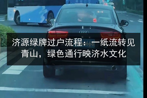 济源绿牌过户流程：一纸流转见青山，绿色通行映济水文化