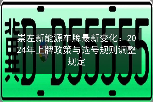 崇左新能源车牌最新变化：2024年上牌政策与选号规则调整规定 第3张