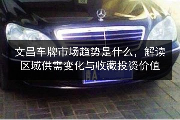 文昌车牌市场趋势是什么,解读区域供需变化与收藏投资价值 第2张 文昌车牌市场趋势是什么,解读区域供需变化与收藏投资价值 第2张