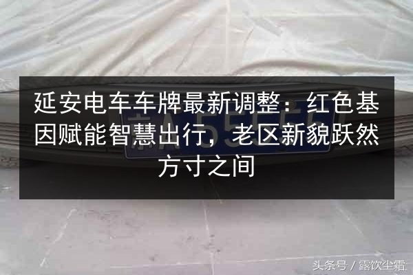 延安电车车牌最新调整：红色基因赋能智慧出行，老区新貌跃然方寸之间 第2张
