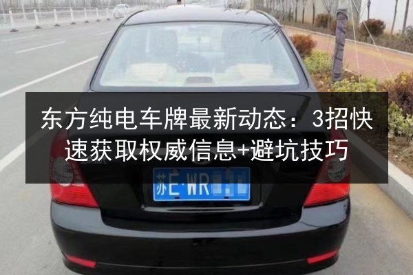 东方纯电车牌最新动态：3招快速获取权威信息+避坑技巧