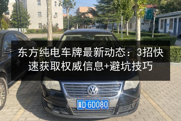 东方纯电车牌最新动态：3招快速获取权威信息+避坑技巧 第3张